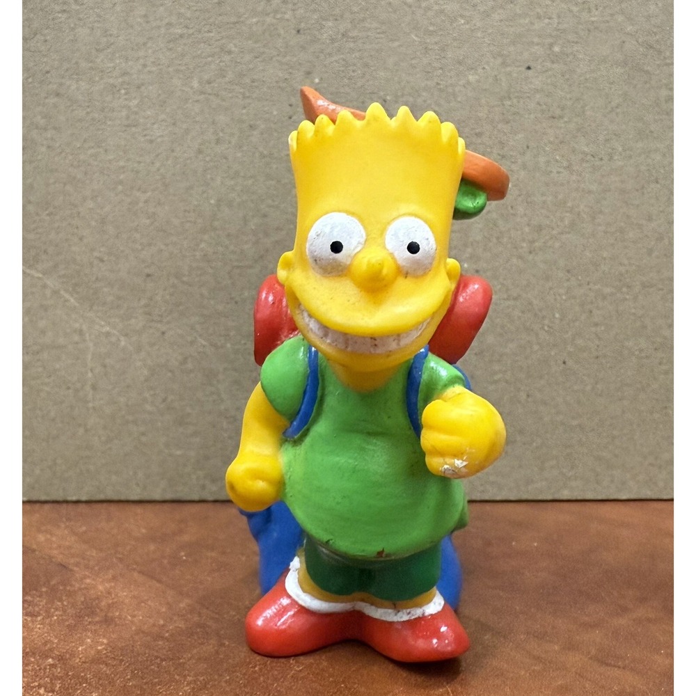 VINTAGE 1990 CAMPING BART SIMPSON 3" VINYL FIGURE The Simpsons
